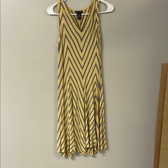Chelsea & Theodore Yellow and Blue Ruffled Asymmetrical Sundress - Picture 1 of 3